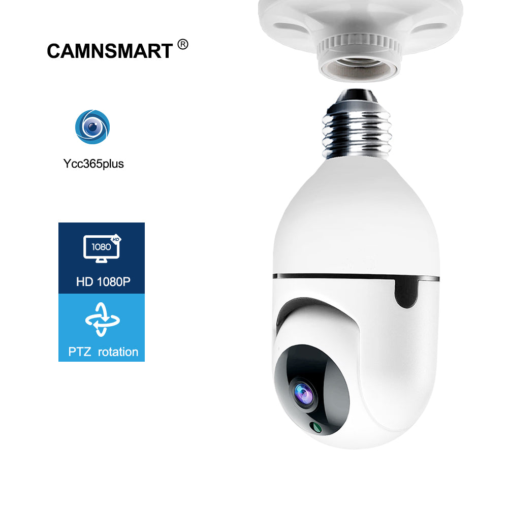 FULL HD - מנורת מצלמת אבטחה ווי-פיי 360 מעלות