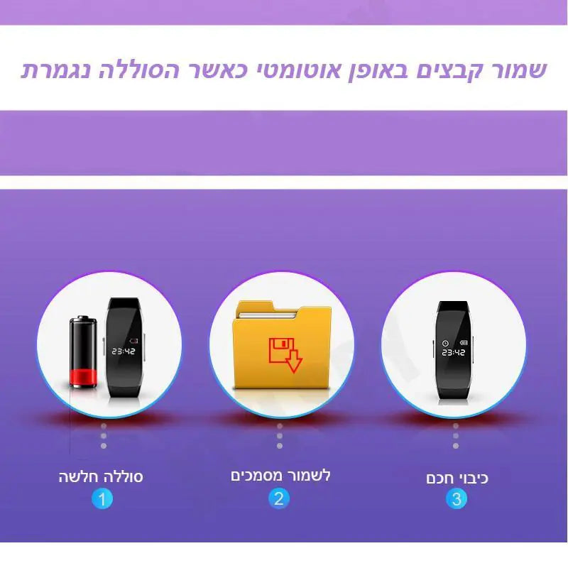 שעון מצלמה נסתרת HD