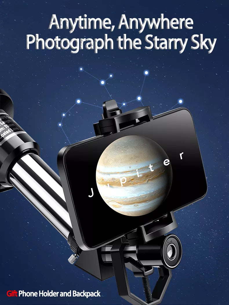 טלסקופ מקצועי נייד לצפייה בכוכבי לכת ונוף מעולה למתחילים ולמתקדמים