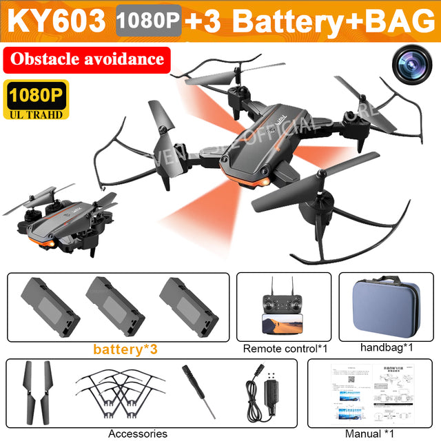 רחפן צעצוע מקצועי KY603 4K