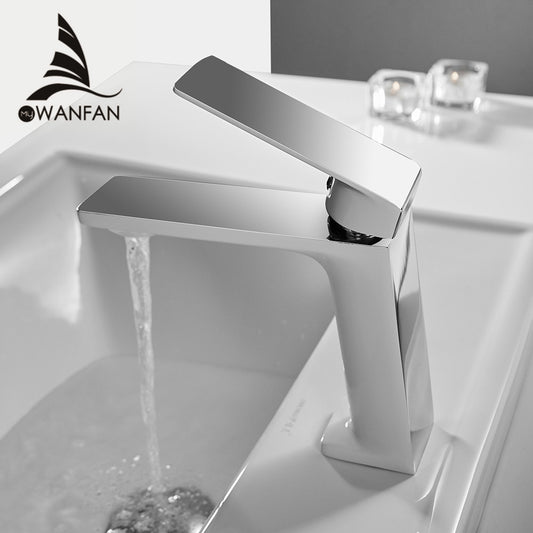 Classic single handle bathroom faucet in a variety of colors