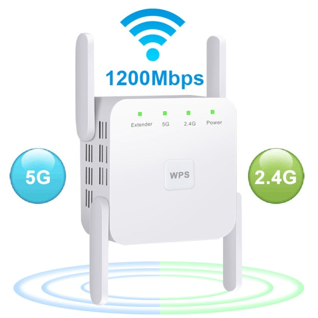 מגדיל טווח אלחוטי לאינטרנט WIFI בכל הבית 1200Mbps