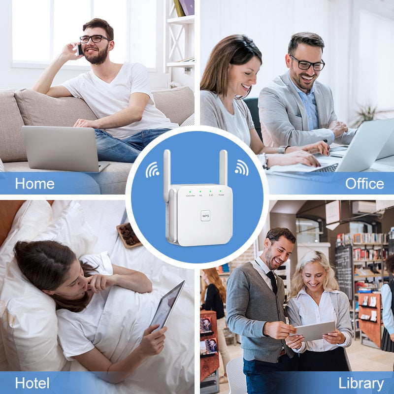 מגדיל טווח אלחוטי לאינטרנט WIFI בכל הבית 1200Mbps