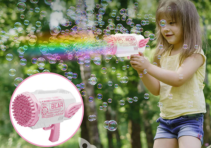 Pistolet à bulles de haute qualité pour enfants, 3 couleurs au choix