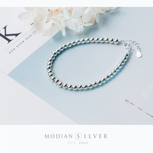 Spherical quality 925 silver bracelet