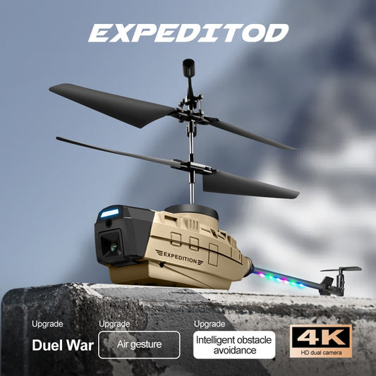 Smart helicopter drone with camera and collision avoidance system