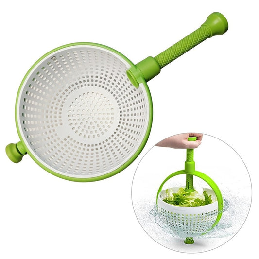 Patent for a rotating spinner strainer for drying salad