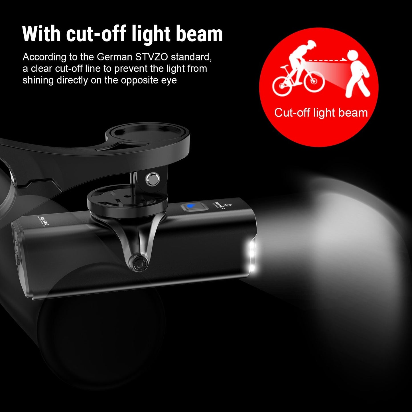 Une lampe de poche rechargeable de haute qualité et résistante à l'eau pour les vélos