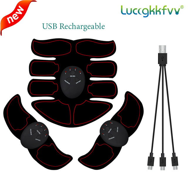 USB נטען עם  EMS מחטב שרירים  ישבן ירך מאמן בטן