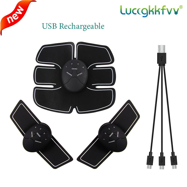 USB נטען עם  EMS מחטב שרירים  ישבן ירך מאמן בטן