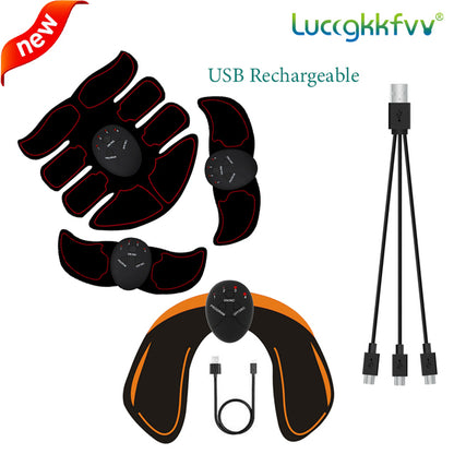 USB נטען עם  EMS מחטב שרירים  ישבן ירך מאמן בטן