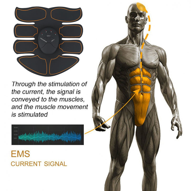 USB נטען עם  EMS מחטב שרירים  ישבן ירך מאמן בטן