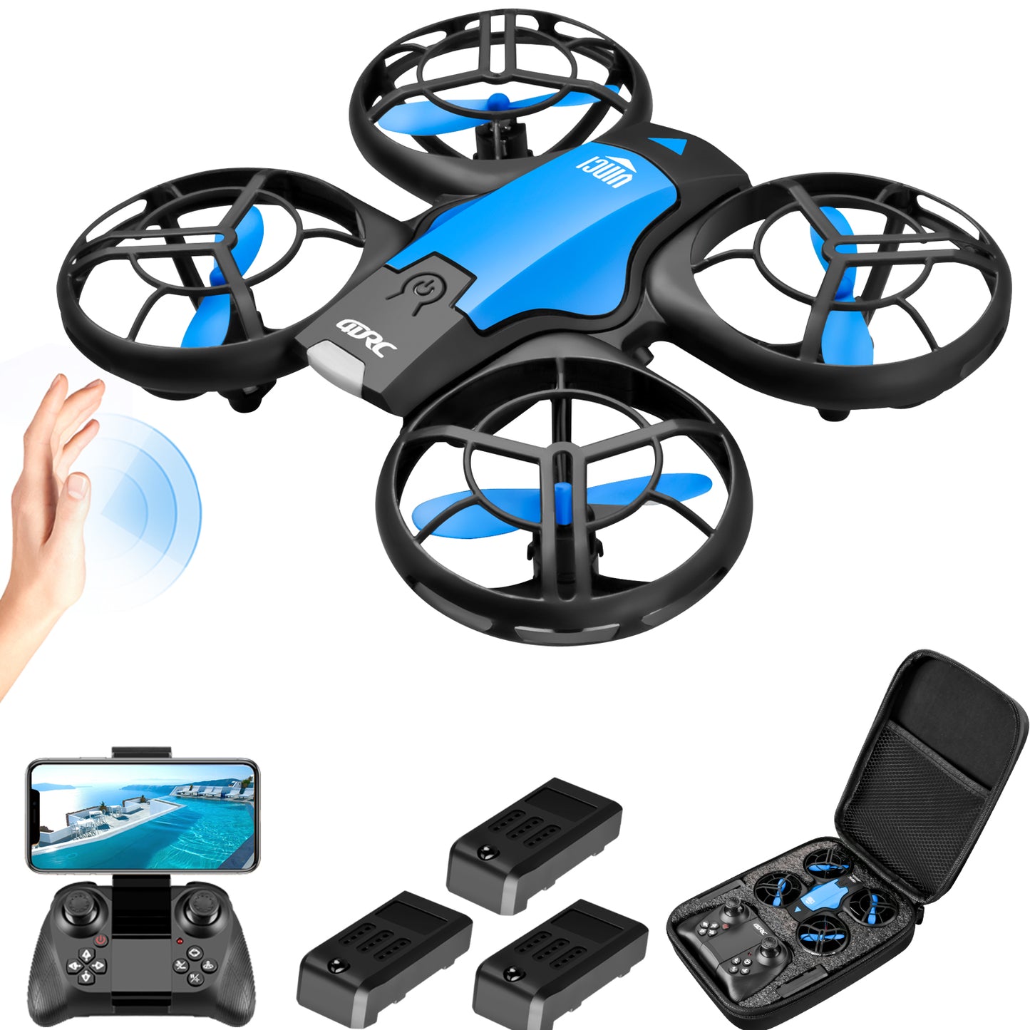 V8 New Mini Drone 4K 1080P HD רחפן מתנגש עם מצלמת
