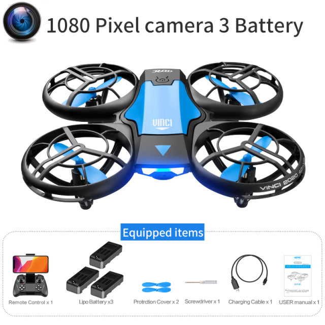 V8 New Mini Drone 4K 1080P HD רחפן מתנגש עם מצלמת