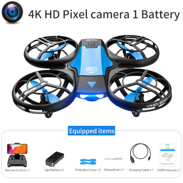V8 New Mini Drone 4K 1080P HD רחפן מתנגש עם מצלמת